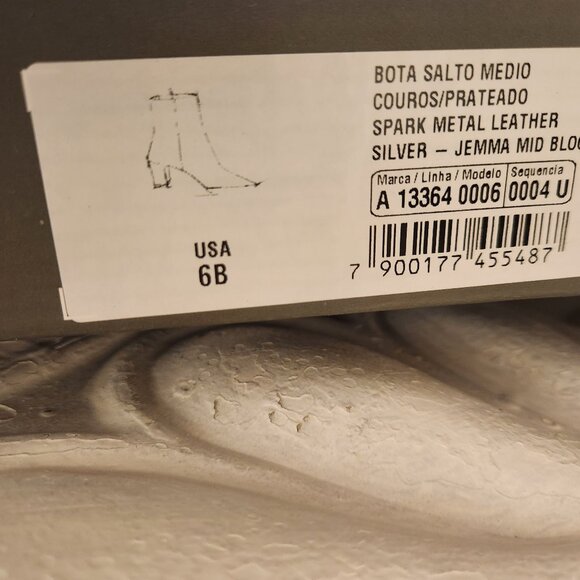 Arezzo Silver " Jemma" Block Booties. Leather. NIB. Size: Various - Picture 13 of 13